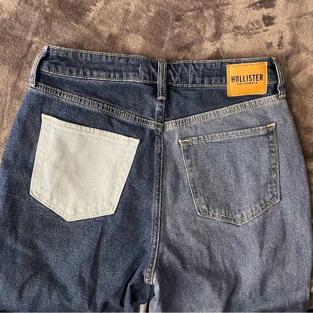 NWOT Hollister High-Rise Patchwork Mom Jeans - Picture 8 of 9